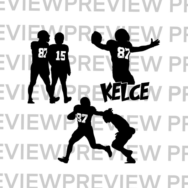 Travis Kelce Stencil - Etsy