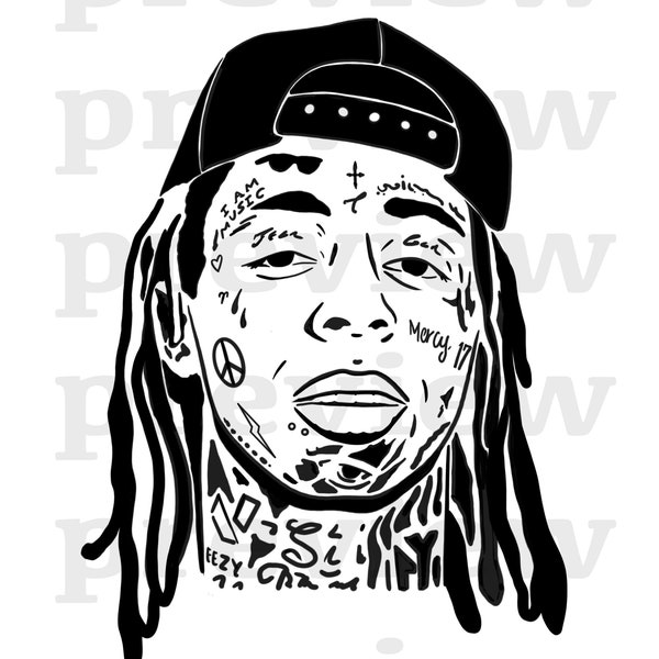 Lil Wayne Svg, Cricut Svg, Celebrity Svg, Cash Money svg, rap svg, Perfect for Cricut, Calcomanías, Camisas. SVG PNG y JPEG incluidos