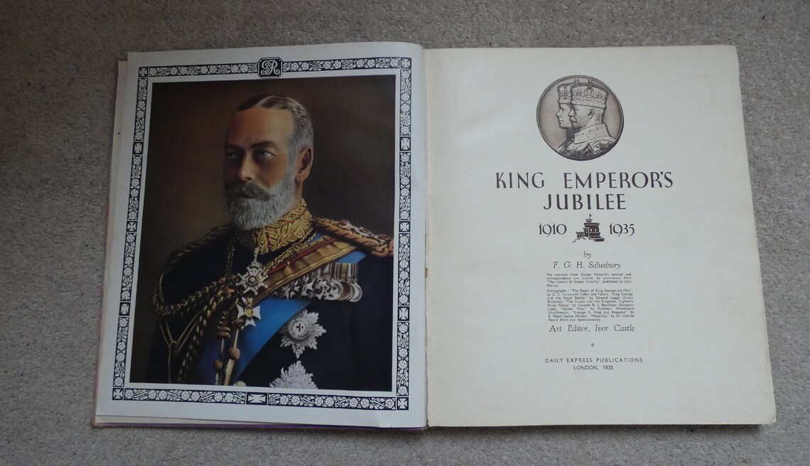 King Emperor's jubilee 1910/ 1935 memorabilia book Etsy