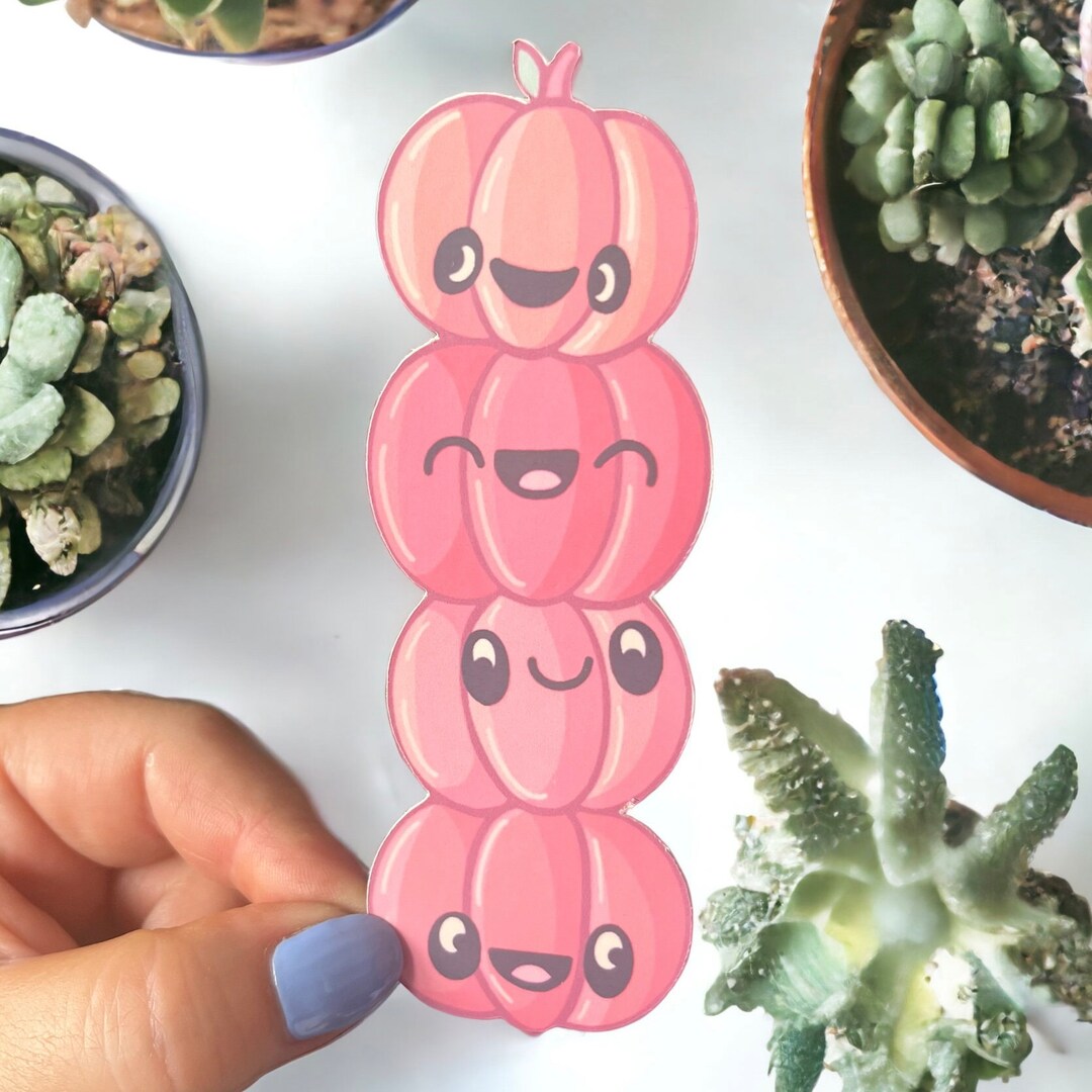 Pink Stacked Pumpkins Vinyl Sticker - Etsy