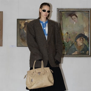 Vintage 80s brown oversized blazer