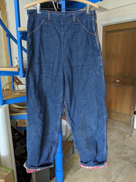 Flannel-Lined, Side-Zip 1950s Women's Jeans
