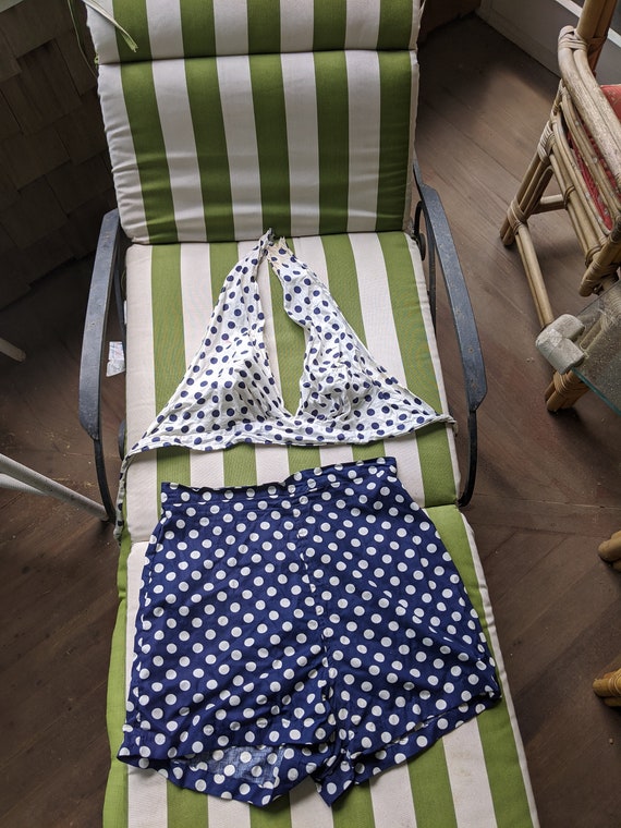 50s Polka-Dot Pinup Playsuit! - L