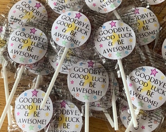 Personalised Lolly Pops  - End of School Year