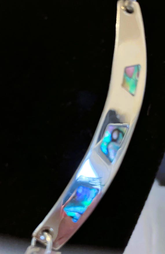 Abalone shell tile necklace handcrafted from Taxc… - image 3