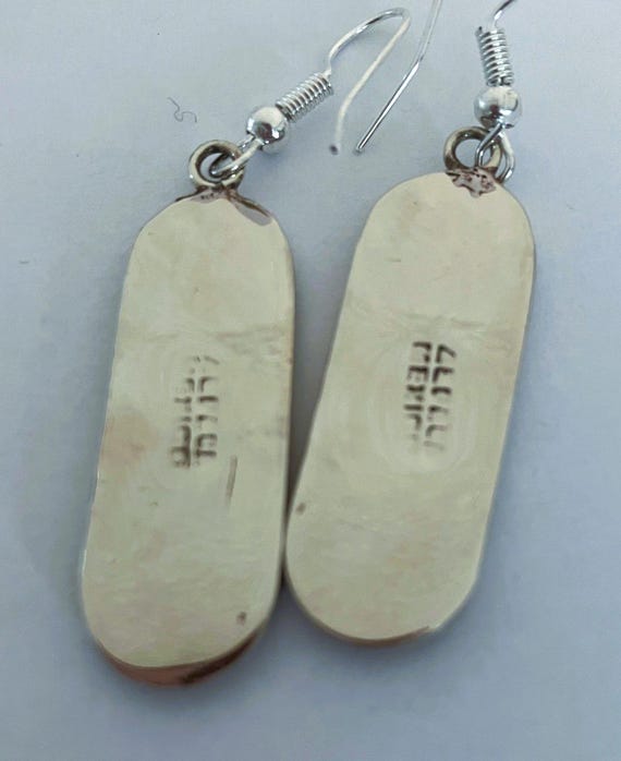 Handcrafted dangle earring from abalone shell - image 2