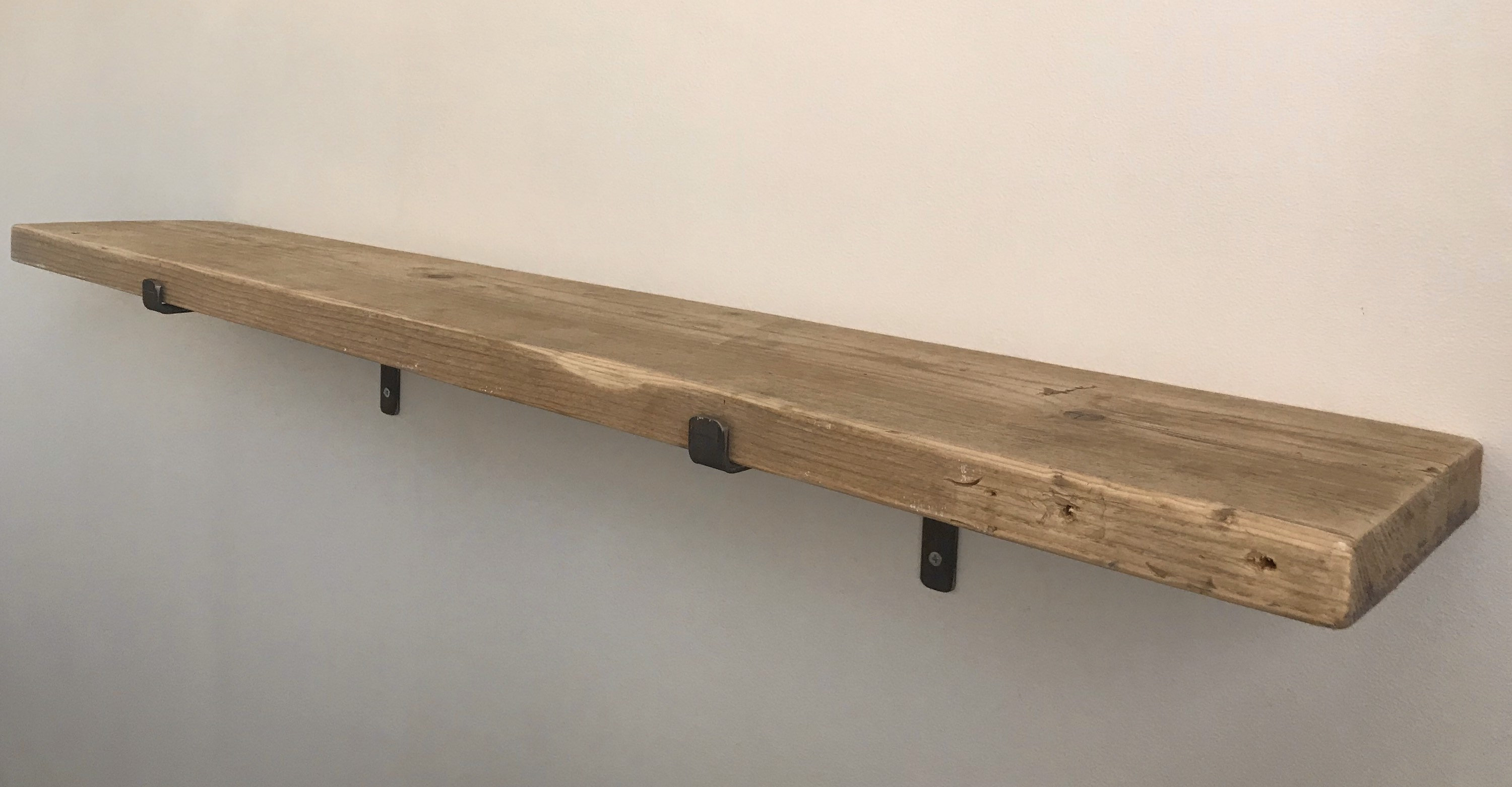 Scaffold board shelf WITH BRACKETS rustic reclaimed wood Etsy