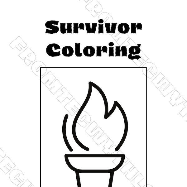 Survivor Coloring Pages - Etsy