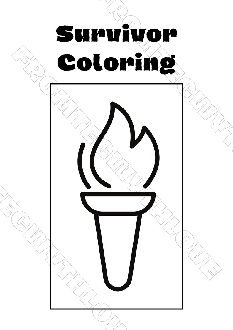Survivor Coloring Pages - Etsy