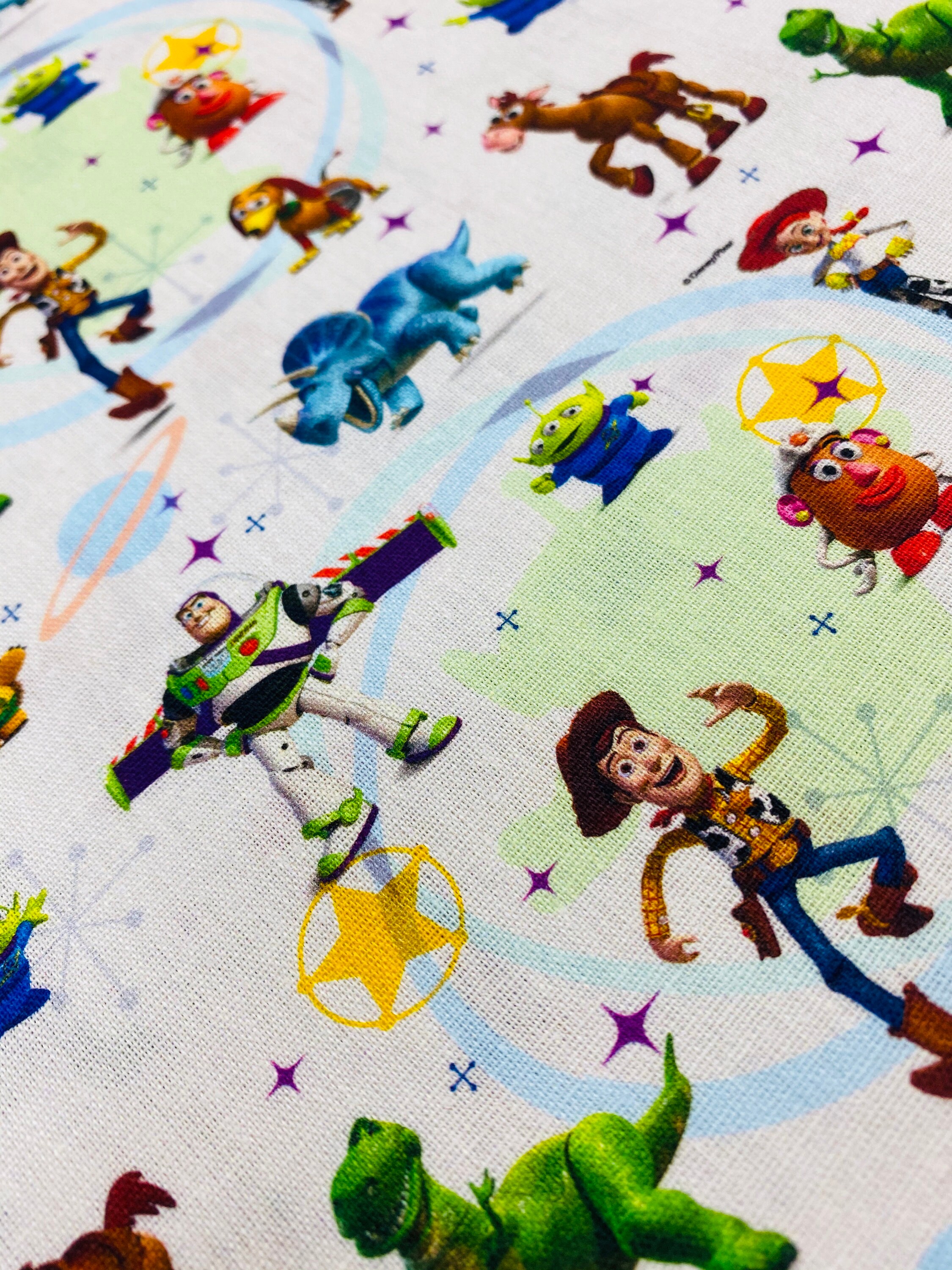 TOY STORY Fabric Disney Fabric 100 Cotton Material Etsy