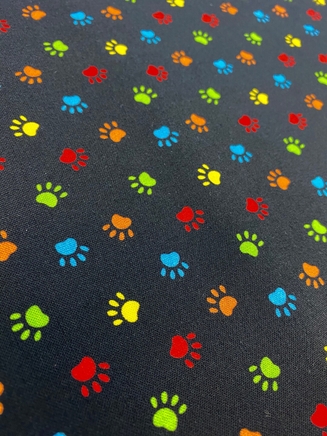 DOG PAW PRINT Fabric 100 Premium Cotton Quilting Animal Novelty