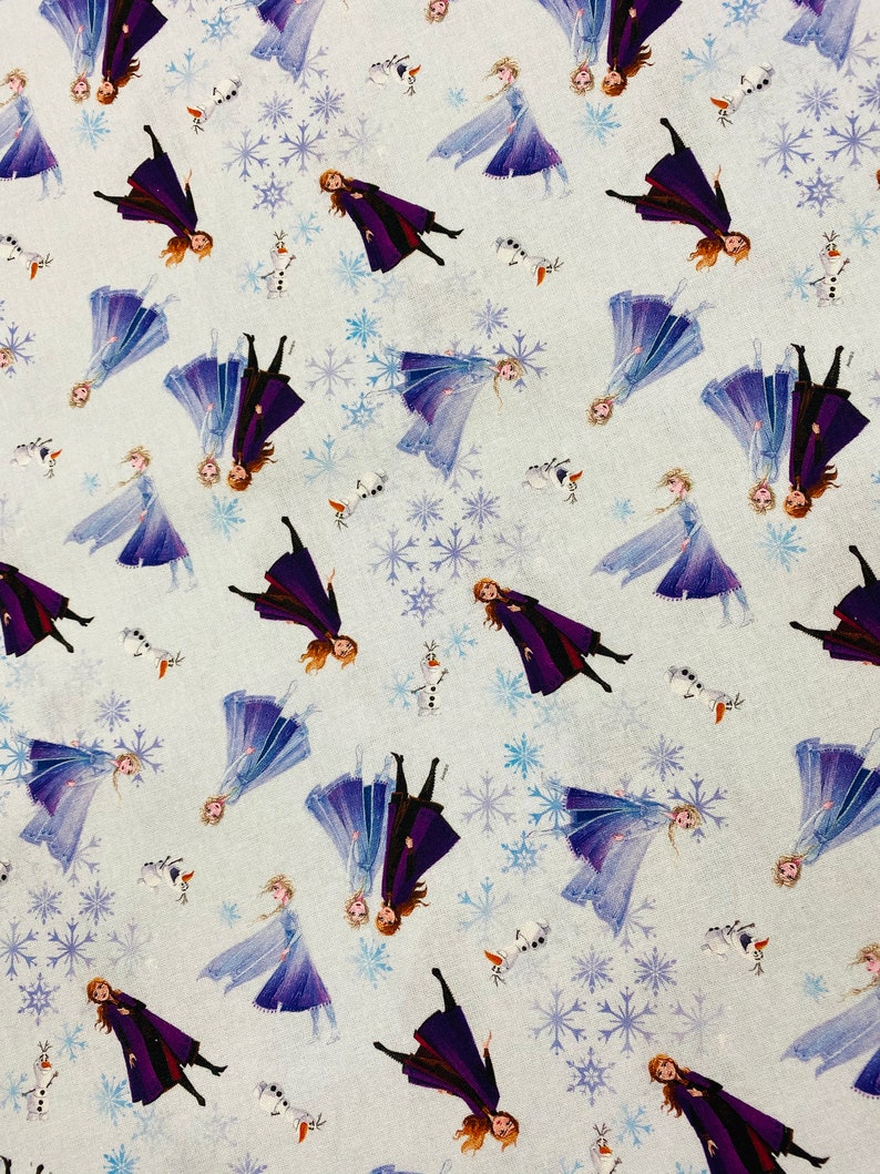 FROZEN Fabric Elsa Disney Cotton Fabric Material Etsy UK