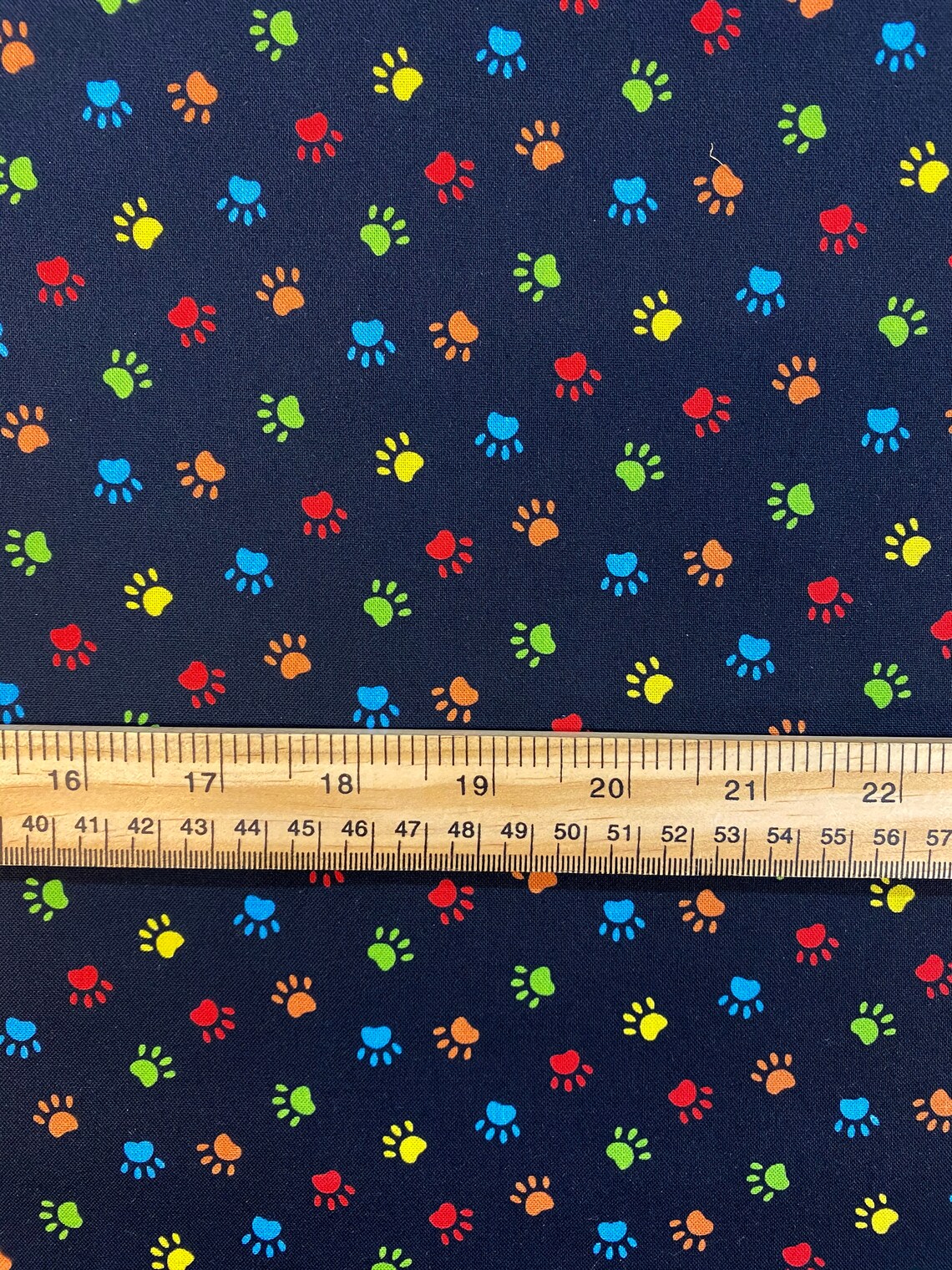 DOG PAW PRINT Fabric 100 Premium Cotton Quilting Animal Etsy UK