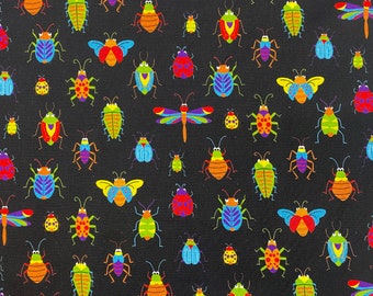 CARTOON CRITTERS Fabric | 100% Cotton | Kids | Animal | Quilting | Bugs | Sewing | Dressmaking