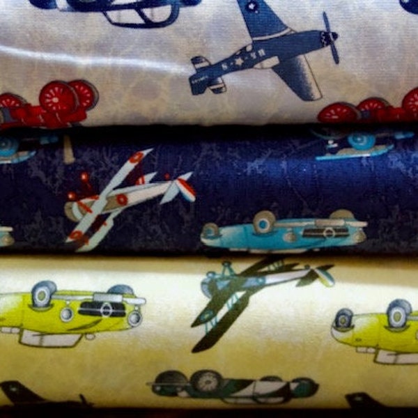 Aeroplane Fabric | Cotton Fabric | Material | Quilting | Kids Fabric