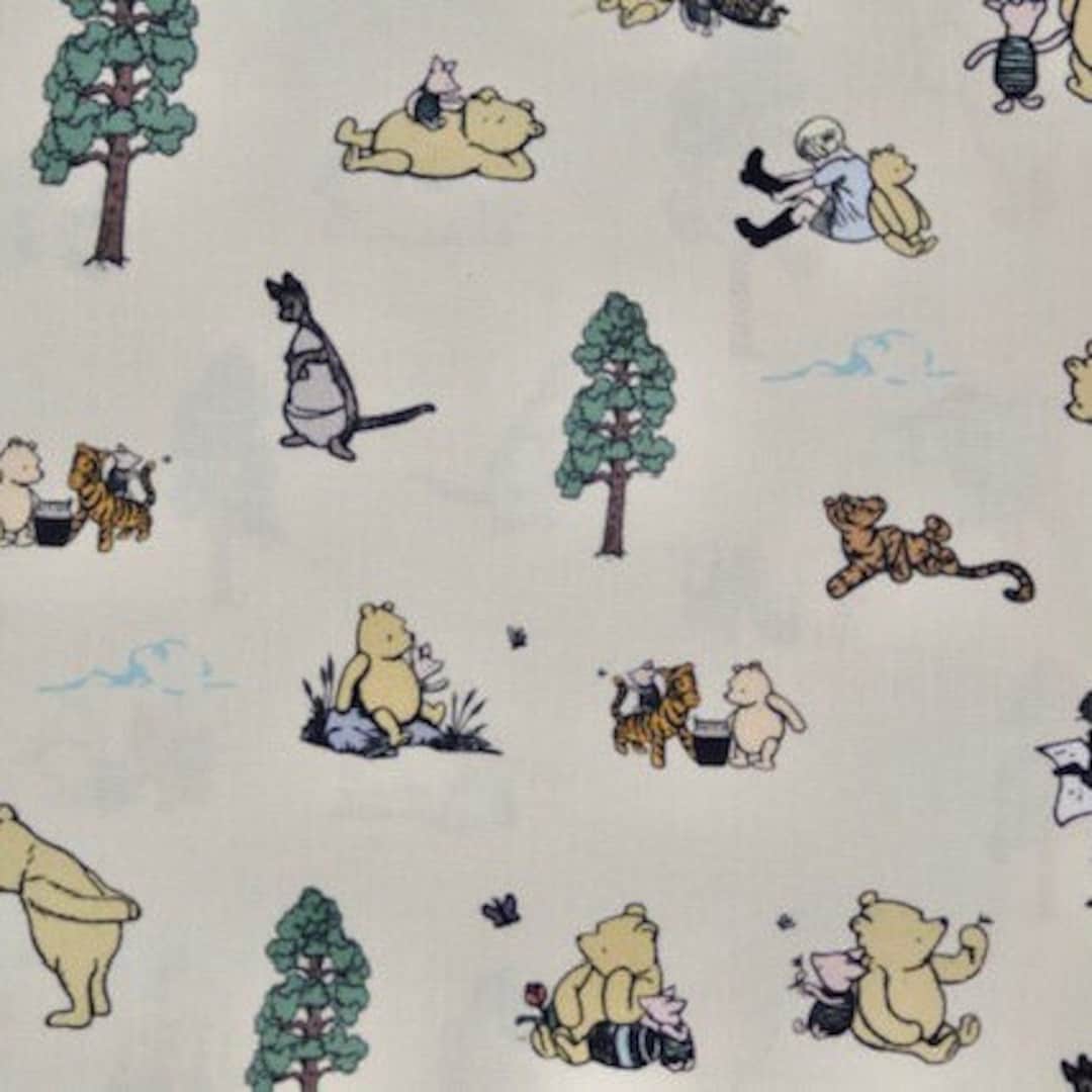 WINNIE THE POOH Fabrics Eeyore Piglet 100% Cotton Quilting Kids Sewing ...