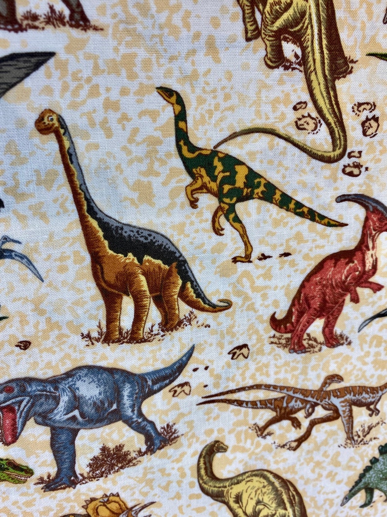 Lost World Material Cotton Fabric Kids Dinosaur JURASSIC Fabric T Rex Quilting