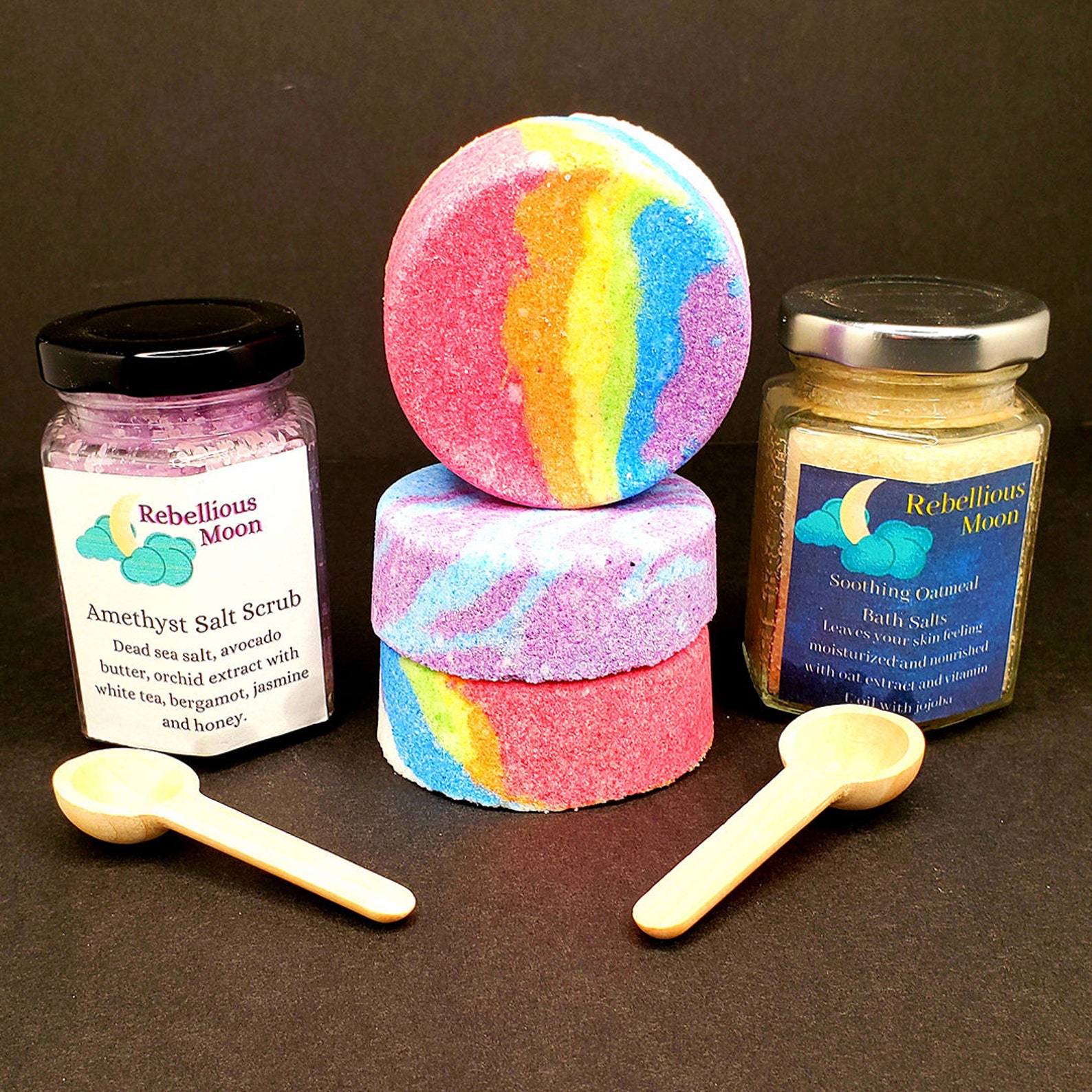 Rainbow Bath Bomb Pride Bath Bombs Rainbow Bath Fizzies Etsy