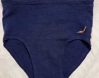 Men’s vintage 1930s Jantzen swimming trunks wool size 32 in deep blue