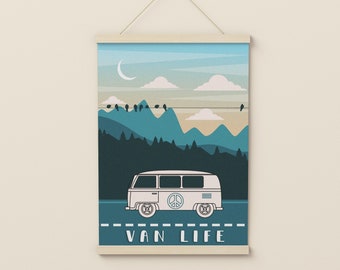 Van Life Print | Campervan Art | Camper | Wall Art | Poster A5 | A4 | A3 | Print