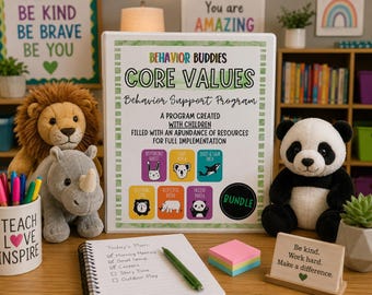 New!! Behavior Buddies CORE VALUES Bundle | Good Human Project | Editable