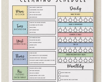 Cleaning Schedule Editable (in Canva) Template