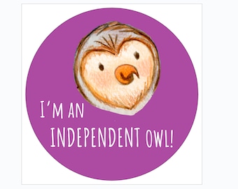 New! Positive Behavior Vinyl Stickers featuring the Independent Owl from The Behavior Buddies Collection