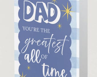 Dad Greatest All Time Card | Editable Father's Day Greeting (Digital Download)