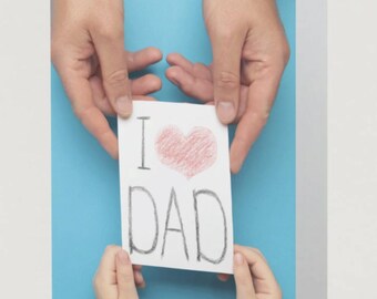 I Love Dad Father's Day Card | Editable Canva Template (Digital Download)