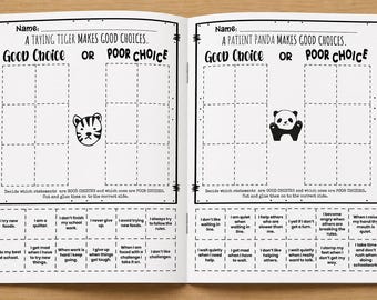 Good Choices Vs. Poor Choices Activity Pack | Restore Positivity with Behavior Buddies