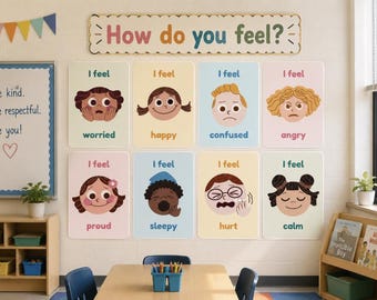 Emotion Flashcards and Activity Pages: Social Emotional Learning Feeling Cards and Posters.