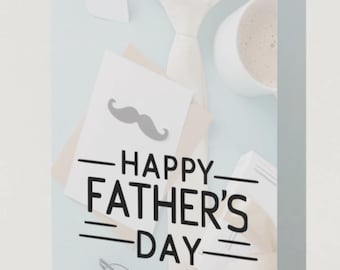 Father's Day Card Template | Customizable Canva Greeting (5x7 Digital Download)