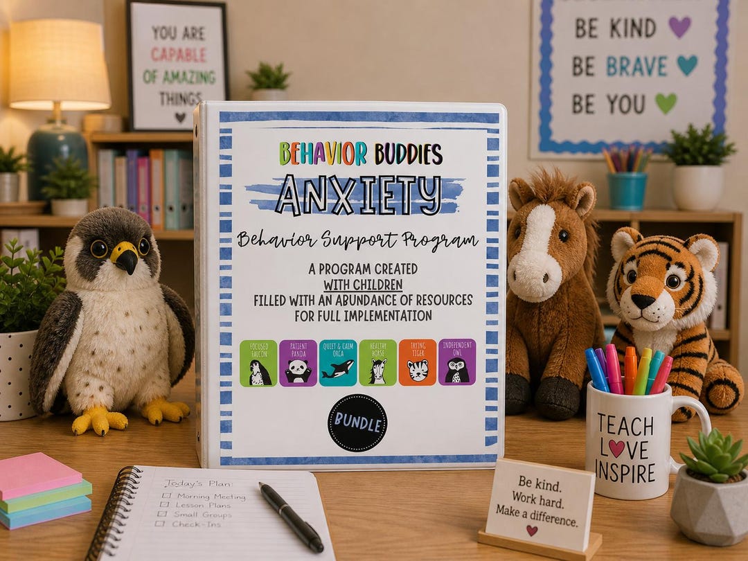 New!! Behavior Buddies ANXIETY Bundle | Good Human Project | Editable ...