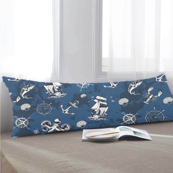 Navy blue top body pillow
