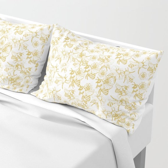 Bees Pillow Shams Linen Oriental Small 