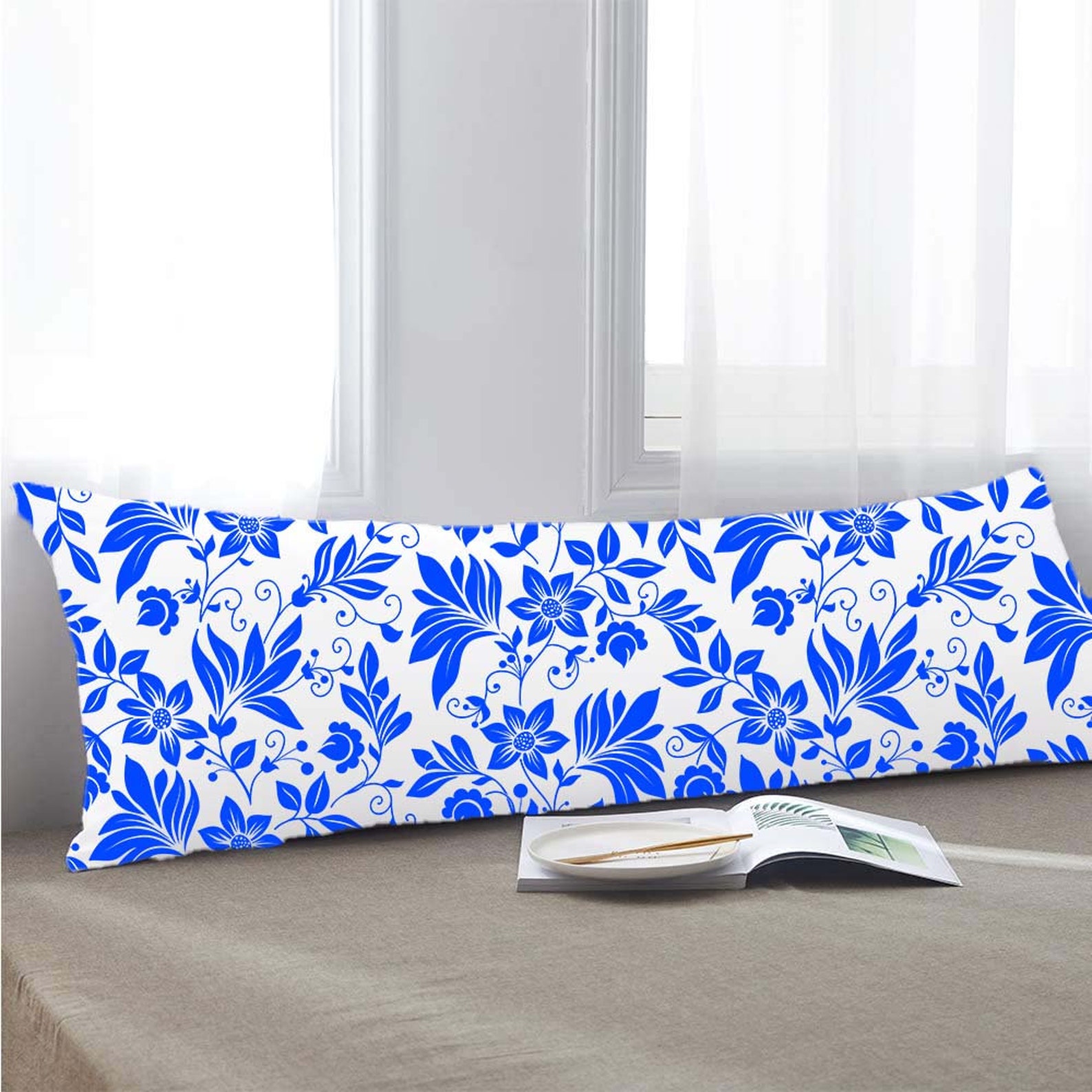 Blue Body Pillow Bed Body Pillow Lumber Pillow Cover Body Pillow Case