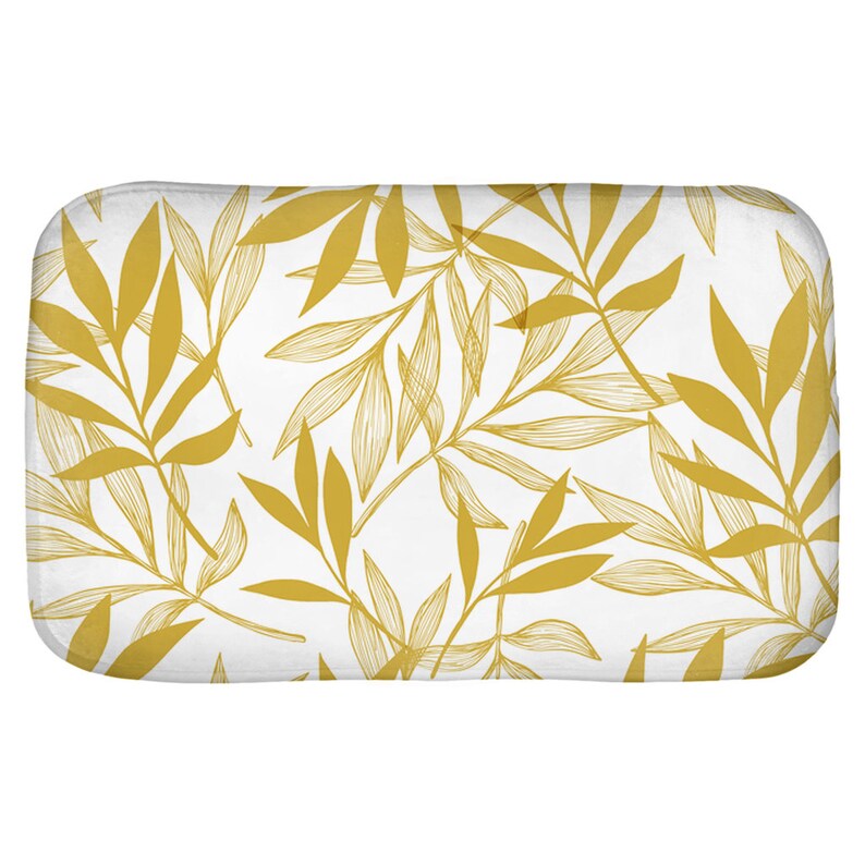 Gold Leaves Non Slip Bath Mats Farmhouse Minimal Rustic Kids - Etsy
