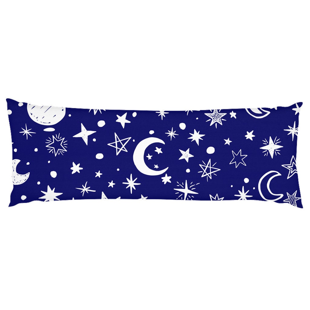 Blue Stars Body Lumber Pillows Cover Case Huge Extra Long Full Body