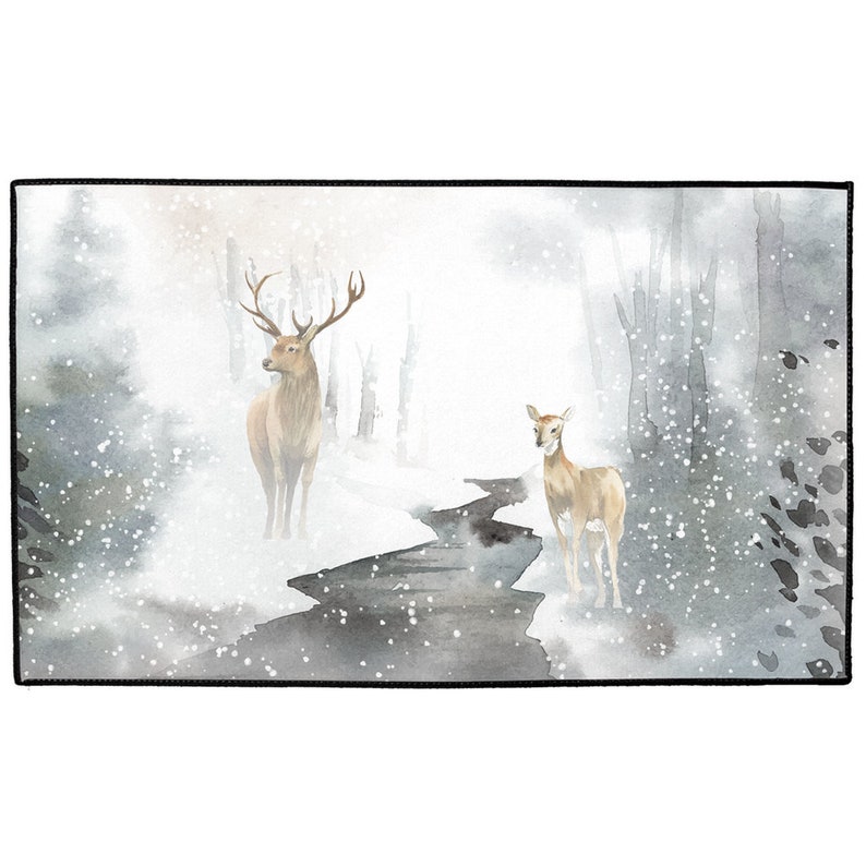 Deer Indoor Outdoor Floor Mats Doormat Custom Personalized Etsy