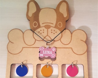 Personalized Pet Tag. Pet Locator. Cat and Dog. Number on Back