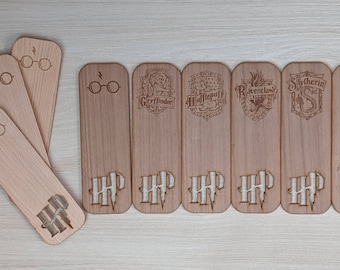 Personalized Harry Potter Bookmark, wooden bookmarks, Gryffindor, Hogwarts, Hufflepuff, Slytherin, Ravenclaw, Harry Potter
