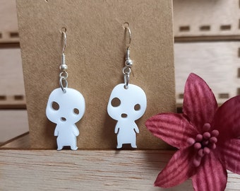 Perfect geek earrings, Yokais, White Monsters, Cute Earrings, Geek Girl, Kawaii Gift, Anime lovers