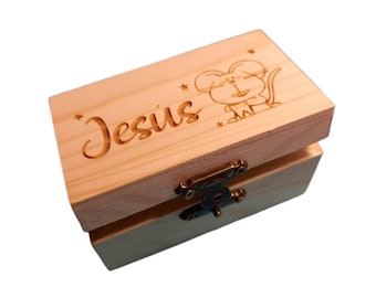 Ratoncito Pérez box, personalized name, personalized wooden boxes, Children's gift