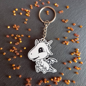 Dragon keychain, children&#39;s keychain, dragon, named keychain, custom accessory