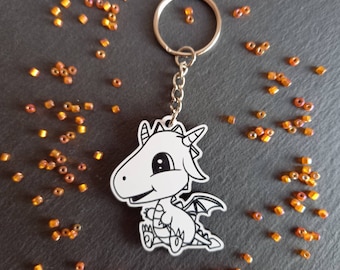 Dragon keychain, children's keychain, dragon, named keychain, custom accessory