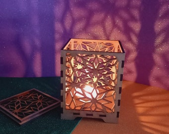 Candleholder, Romantic place, Pencil holder, Stars, Lizards, Wooden lamp