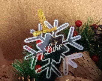 Christmas name snowflakes, Christmas ornament, Custom Christmas ornament, Christmas decoration, Name gift, natale, Navidad, feliz Navidad