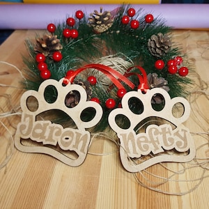 Christmas decorations with your pet's name, Pets, Ornaments, Natale, Merry Christmas, Perfect gift for Christmas