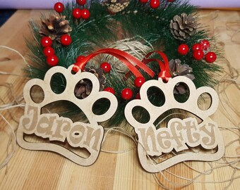 Christmas decorations with your pet's name, Pets, Ornaments, Natale, Merry Christmas, Perfect gift for Christmas