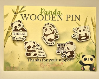 Cute Animal Pins – Panda & Sloth Design – Set of 5
